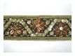 Handbestickte Borte Schwarz Gold Kupfer