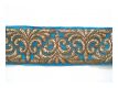 Gestickte Borte T�rkis Altgold