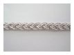 Handgearbeitete Borte Bouillon Silber Geflochten