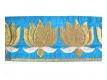 Gestickte Borte T�rkis Altgold Silber