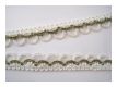 Corsagenband Weiss Gold